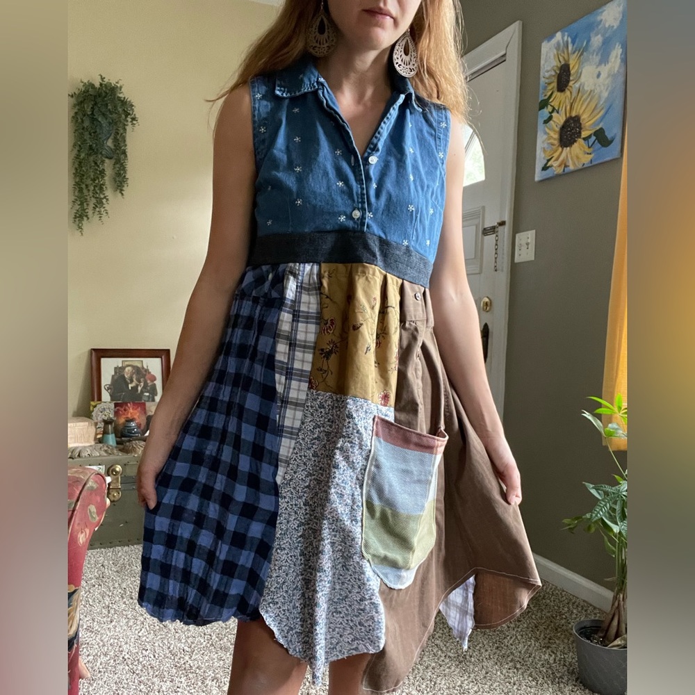 Handmade patchwork dress - Picture 2 of 13